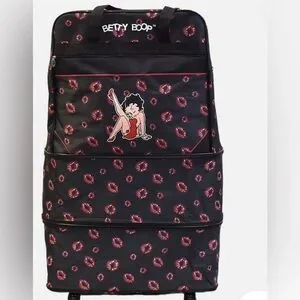 Betty Boop Black and Pink Lips Backpack Betty Boop | Bags | New Betty Boop Womens Microfiber Large  main image 4